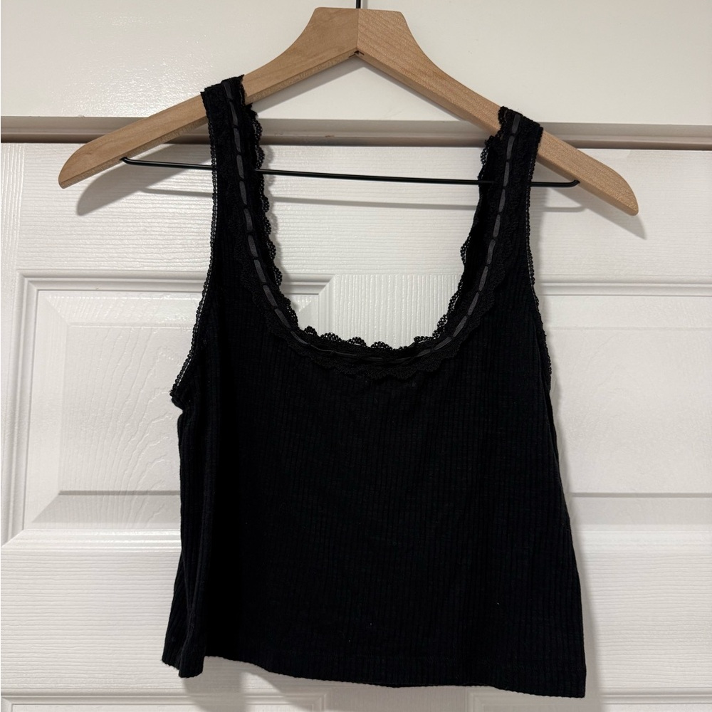 Arie Lace Trim Ribbed Tank - Picture 4 of 5